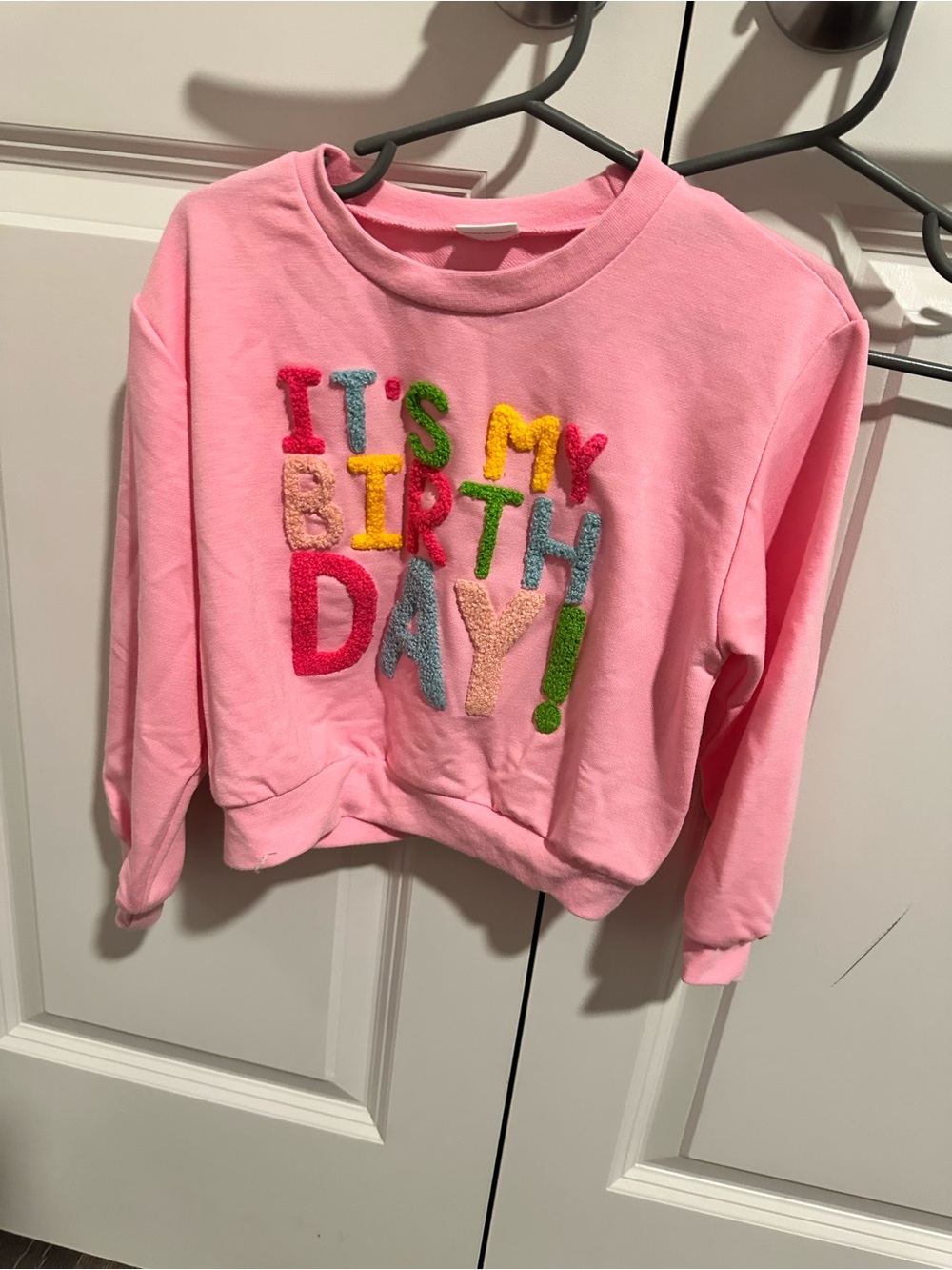 Never used Girls' Pink "It's My Birthday!" Crewneck Sweatshirt